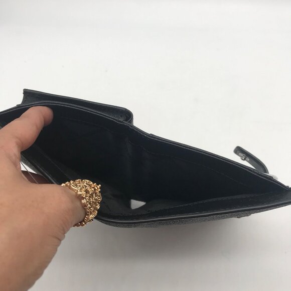 Michael Kors Black Signature Canvas and Leather Double Zipper Wallet Wristlet - Picture 11 of 11